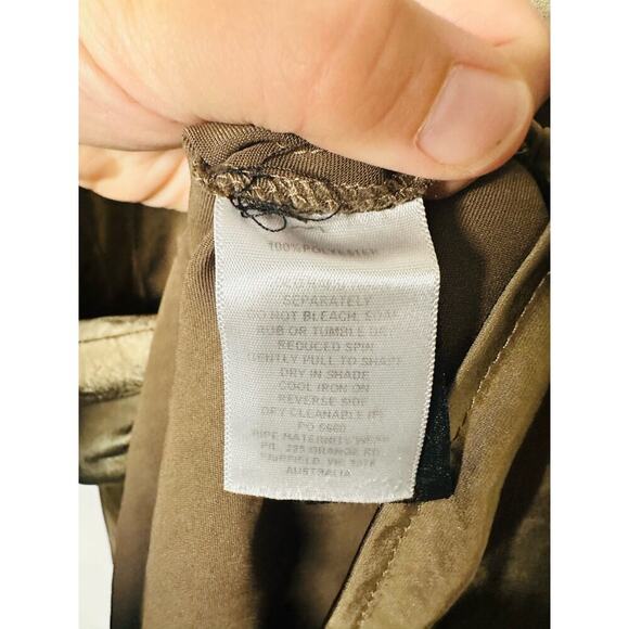 RIPE Gold Satin Shine Midi Maternity Slip Style Skirt Size Extra Large - Picture 9 of 10